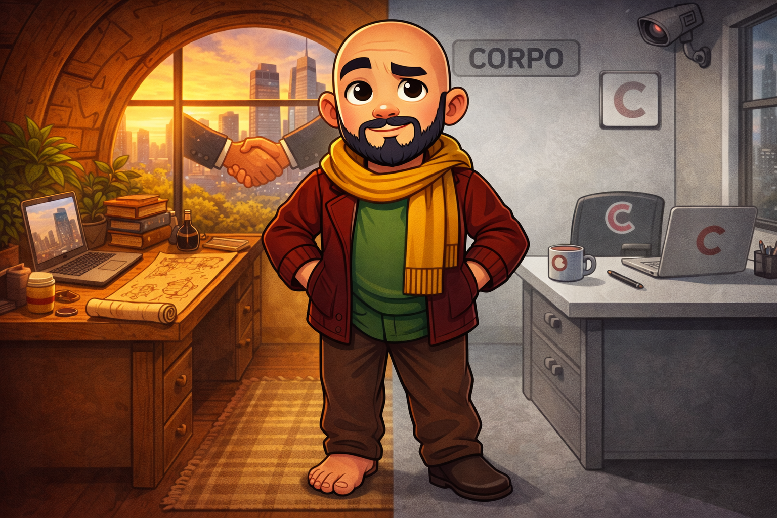 Two futures — the utopia and the dystopia are built from the same materials